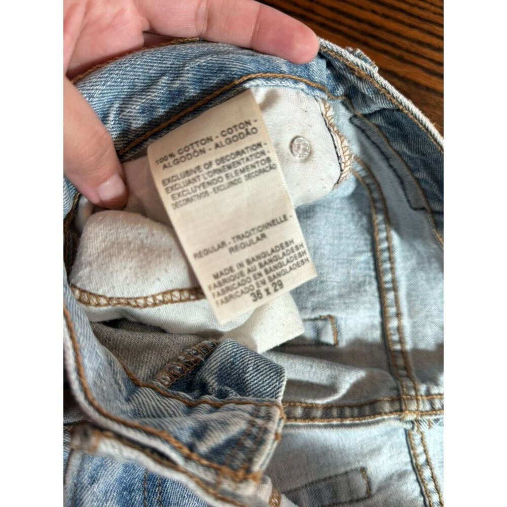 Signature Levi Strauss Men's Jeans 36x29 Regular Fit Light Wash 100% Cotton